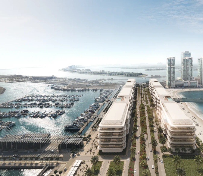 Dubai Harbour Residences project visual from Aurora's existing materials